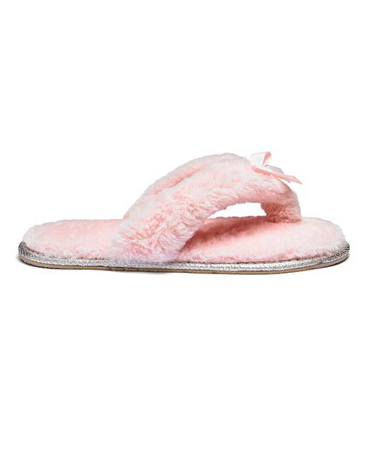 Heavenly Soles Toe Post Slippers | Simply Be