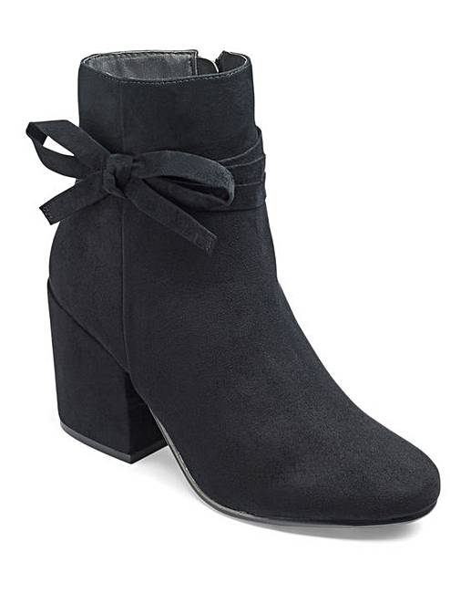 Elsie Bow Boot E Fit | Simply Be