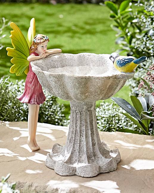 Garden Fairy Bird Bath | J D Williams