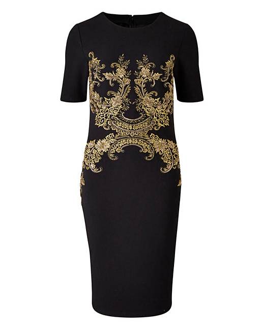 Joanna Hope Embroidered Shift Dress | Simply Be