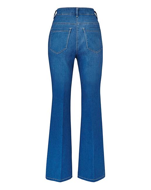 Kim High Waist Bootcut Jeans Long | J D Williams