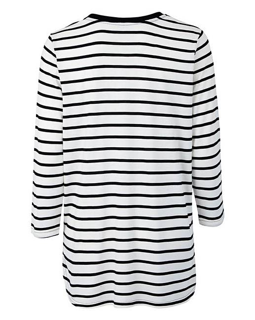 Long Sleeve Stripe Top | Simply Be