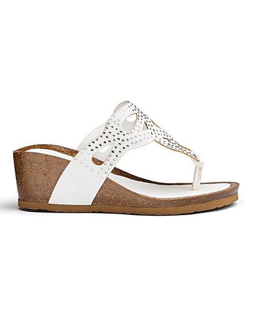 Heavenly Soles Wedge Sandals E Fit Fifty Plus