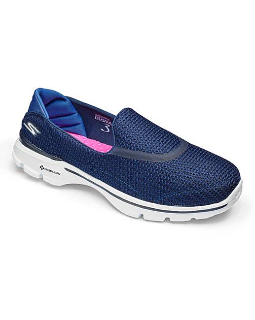 Skechers Go Walk 3 Trainers Wide Fit | Simply Be