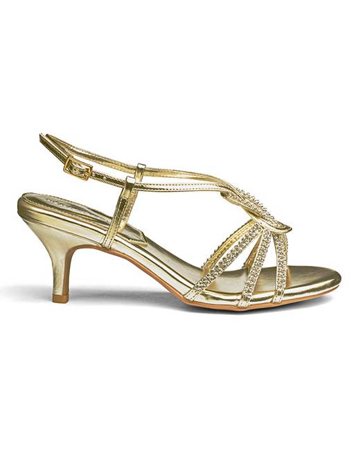 Heavenly Soles Diamante Sandals EEE Fit | Fashion World