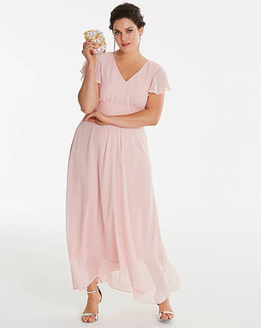  Angel  Sleeve  Bridesmaid  Maxi Dress  Simply Be