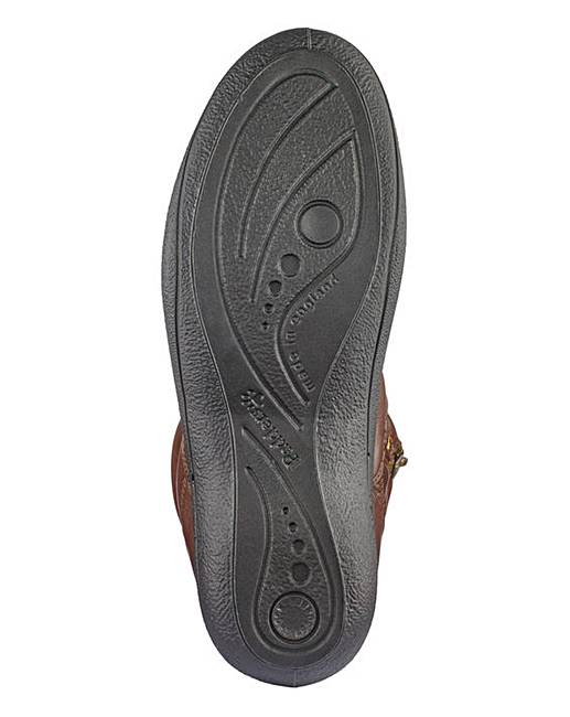 Padders Leather Slouch Mid Boots E Fit J D Williams