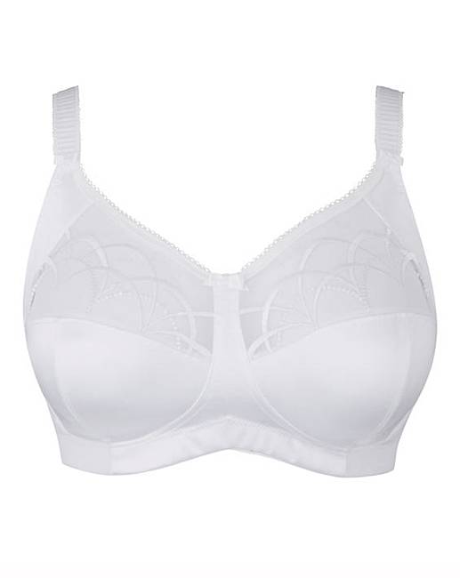 Elomi Cate Full Cup Non Wired White Bra | Simply Be