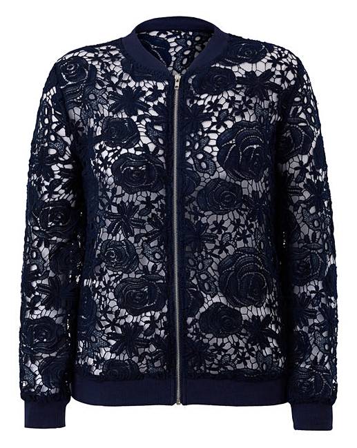 Simply Be Lace Bomber Jacket | J D Williams