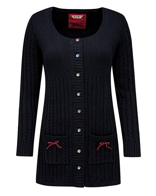 Joe Browns Velvet Trim Cardigan | Simply Be