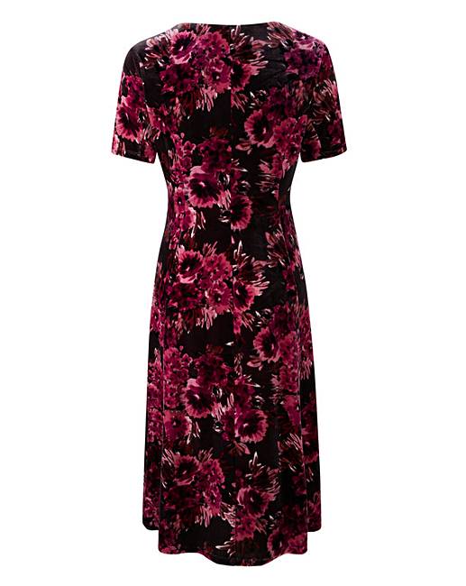 Printed Velour Dress | Marisota