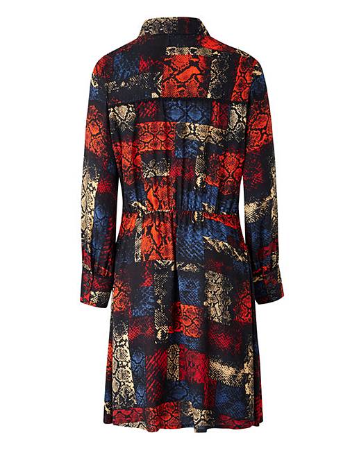 Cut Out Collar Shirt Dress Simply Be