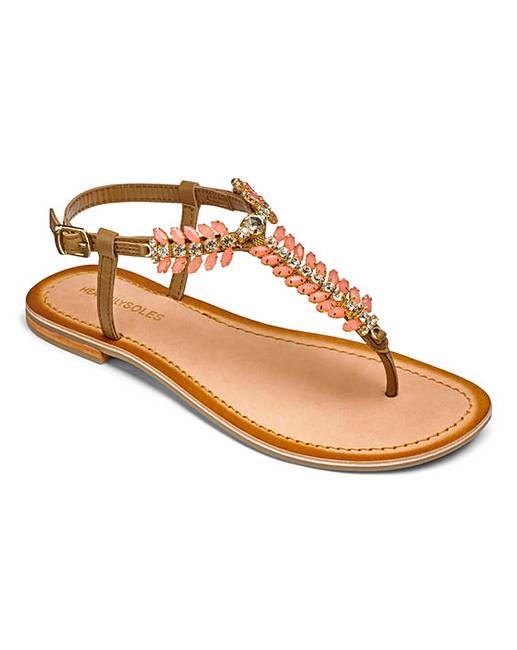 Heavenly Soles Toe Post Sandals E Fit | Crazy Clearance