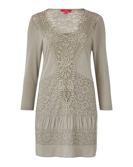 Together Lace Trim Jersey Tunic | Marisota