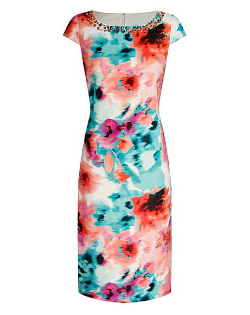 JOANNA HOPE Print Shift Dress | Fifty Plus