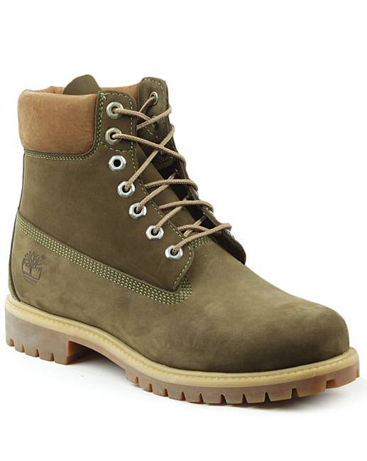 Timberland 6-Inch Khaki Leather Boot | Jacamo