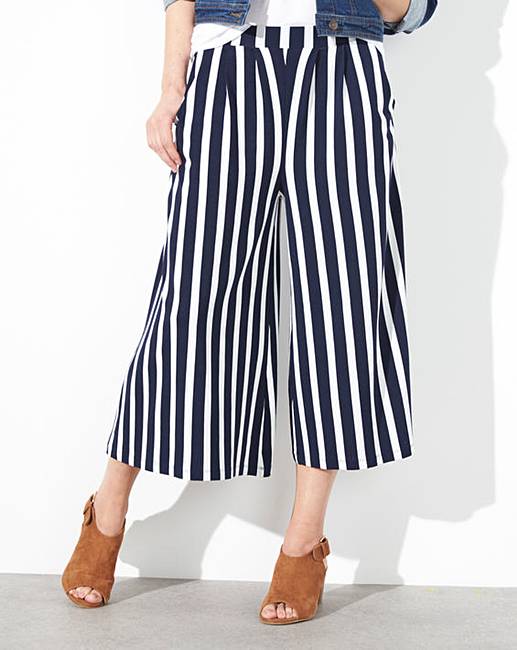 Stripe Wide-Leg Jersey Culottes | Ambrose Wilson