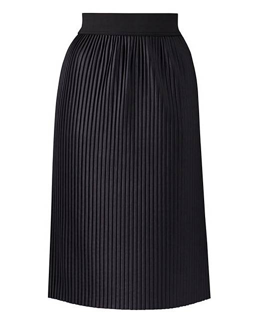 Wet Look Pleated Skirt | Simply Be
