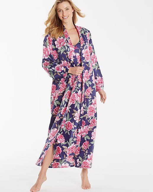 Pretty Secrets Satin Wrap Gown | J D Williams