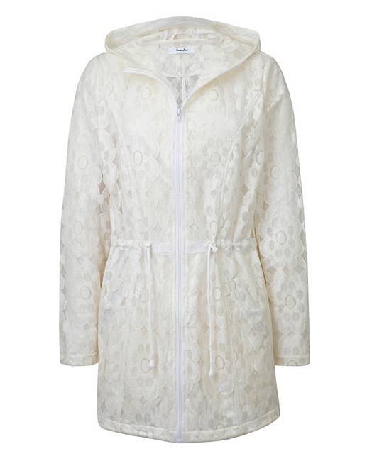 Bonded Lace Shower Jacket Simply Be