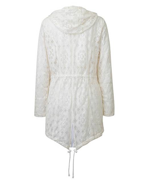 Bonded Lace Shower Jacket Simply Be