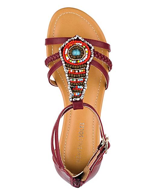 Heavenly Soles Beaded Sandals E Fit | Marisota