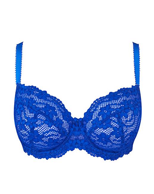 Daisy Lace Cobalt Blue Full Cup Bra | Simply Be