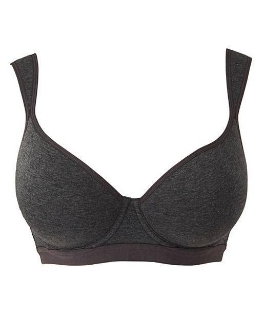 Grey Marl Wired T-Shirt Bra | Simply Be