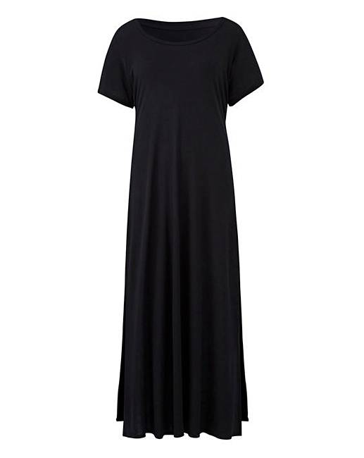 Black Side Split Tunic | Simply Be