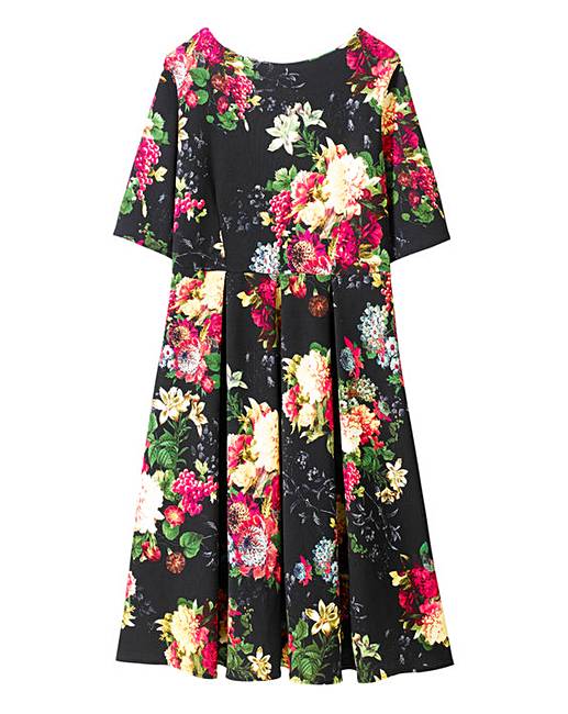 Closet Textured Jersey Print Midi Dress | Simply Be
