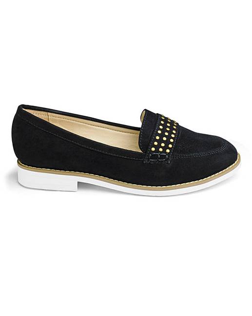 Sole Diva Studded Loafers EEE Fit | J D Williams