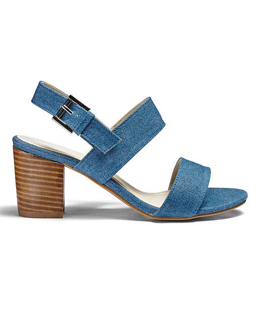 Sole Diva Block Heel Sandals E Fit | Simply Be