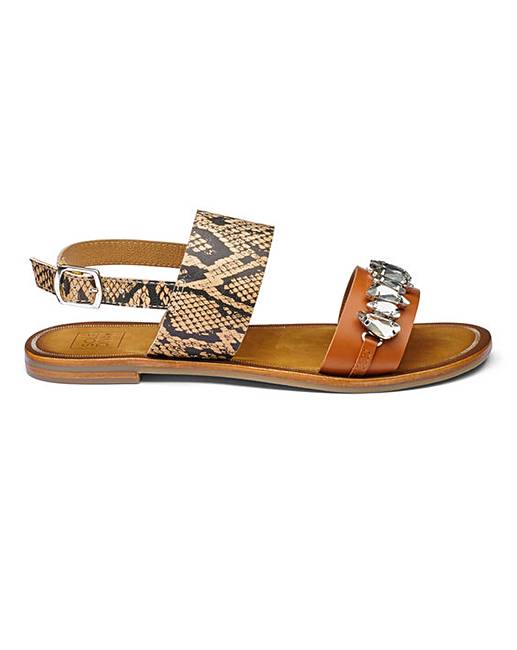 Sole Diva Jewelled Sandals EEE Fit | Simply Be