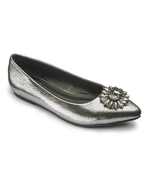 Sole Diva Jewelled Shoes EEE Fit | Simply Be