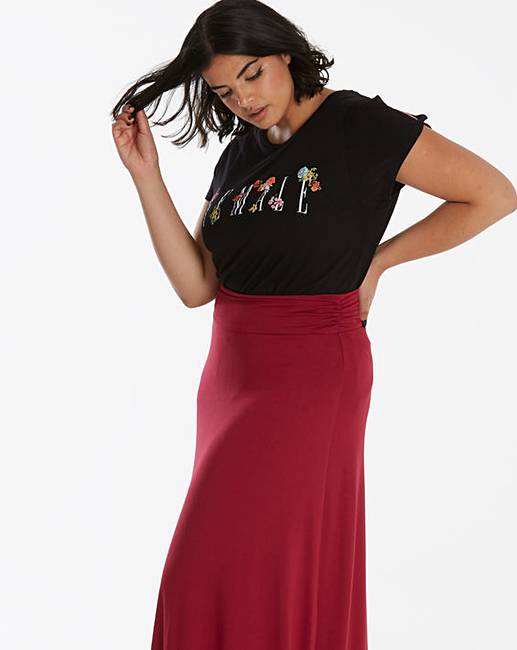 jersey wrap maxi skirt