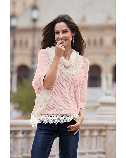 Together Lace Trim Jumper | Oxendales