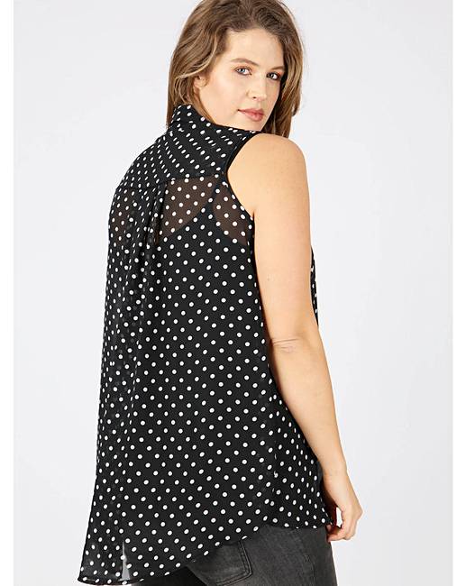 koko spot print sleeveless blouse j d williams koko spot print sleeveless blouse j d williams