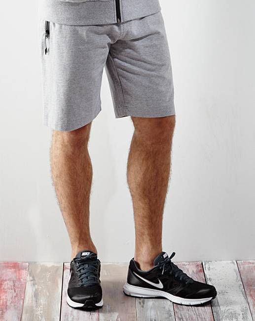 Luke Sport Silver Grey Marl Jog Shorts | Jacamo