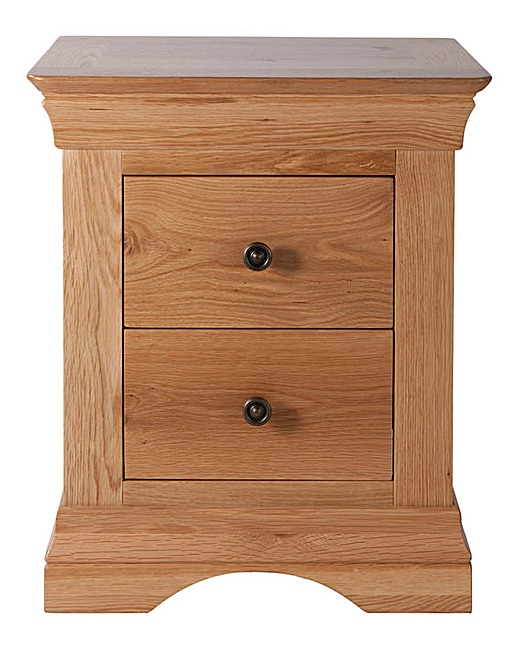 Newark Solid Oak and Oak Veneer Bedside Home Beauty & Gift Shop