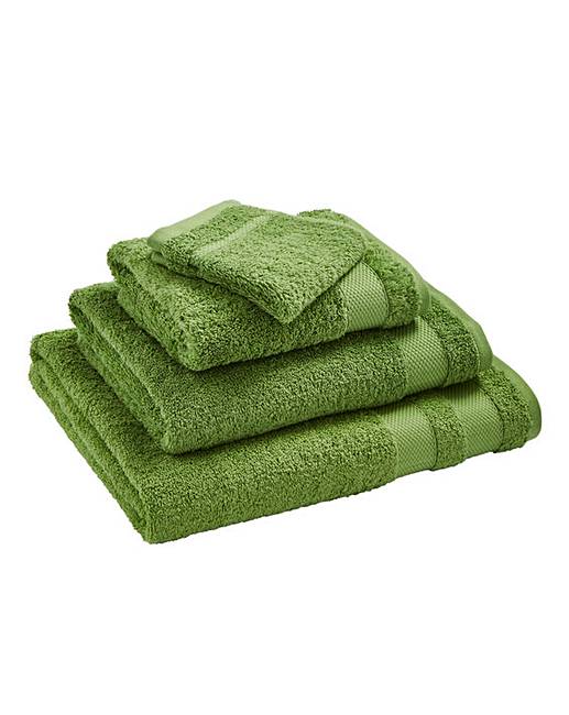 Egyptian Cotton Towel Range Leaf Green | J D Williams