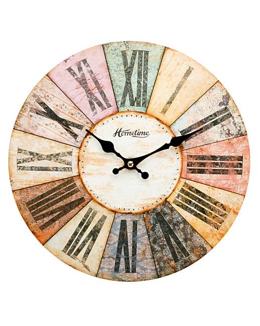 Multi Colour Wooden Wall Clock | Home Beauty & Gift Shop