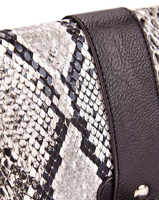 Snake Skin Print Multi Cross Body Bag | Fashion World