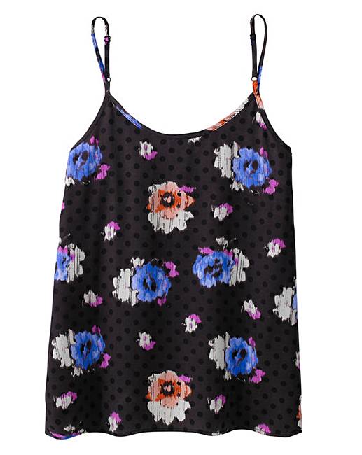 Floral Print Strappy Camisole | Simply Be