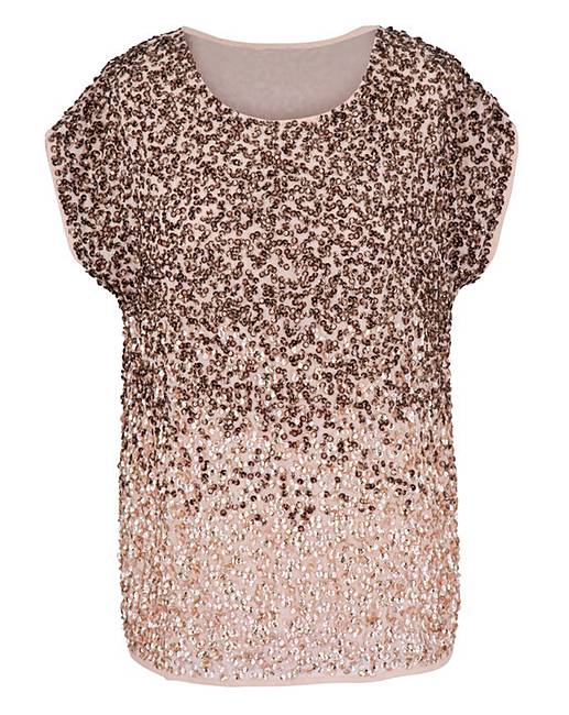 Ombre Sequin Shell Top | Julipa