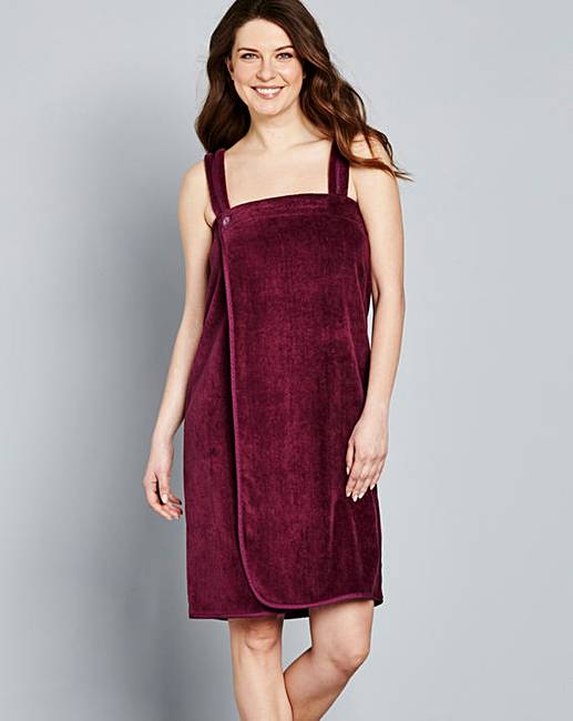 Pretty Secrets Towelling Shower Wrap Simply Be