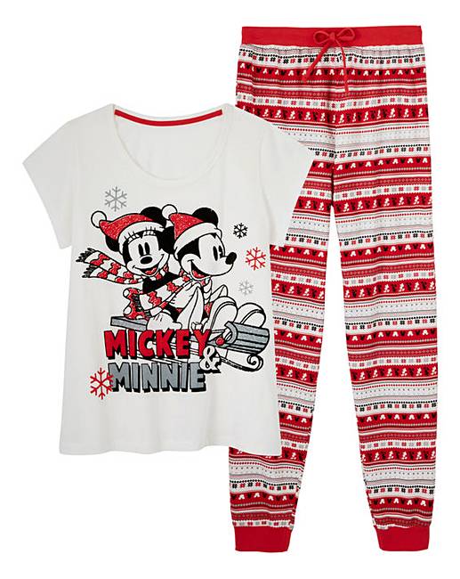 Mickey and Minnie Pyjama Set | Simply Be