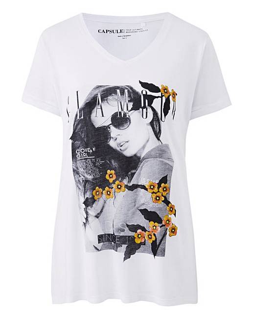 Photographic Print T-shirt | Simply Be