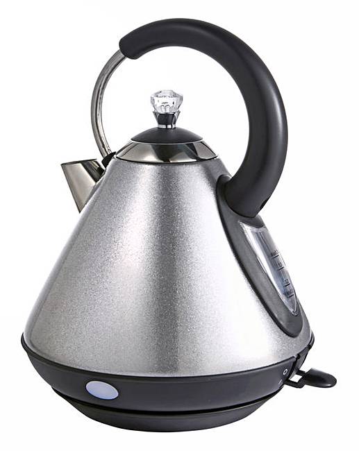 JDW Diamond Silver Pyramid Kettle | J D Williams