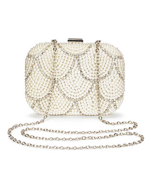 Joanna Hope Pearl and Diamante Clutch | Simply Be