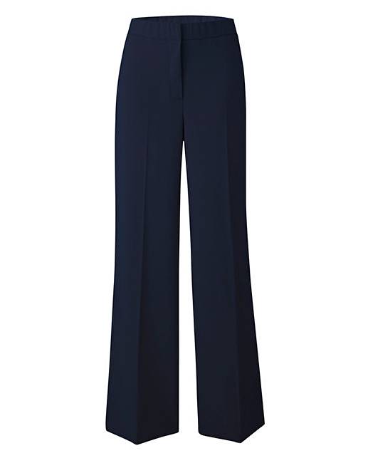 Wide Leg Stretch Trousers - Short | J D Williams